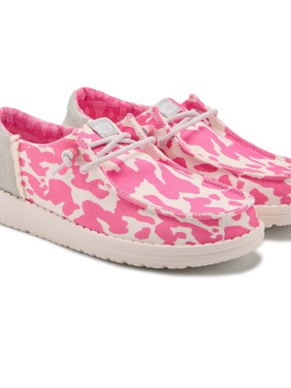 Hey Dude Pink Camouflage Wally Jr. Slip-Ons